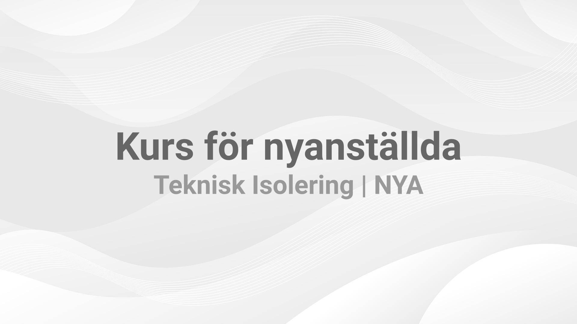 Kurs för nyanställda | NYA