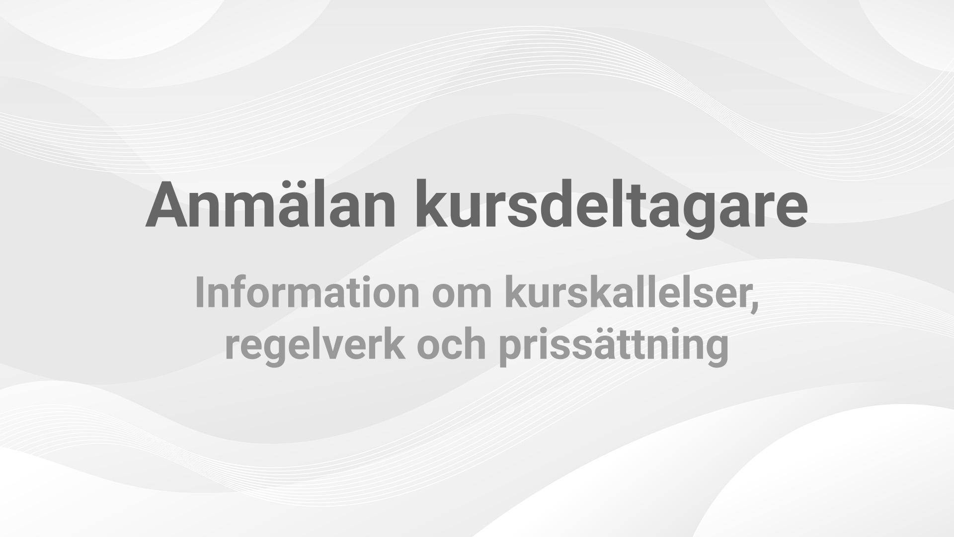 Kursanmälan